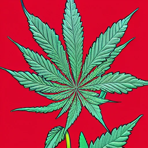 Prompt: cannabis flower artwork by james jean, trending on artstation