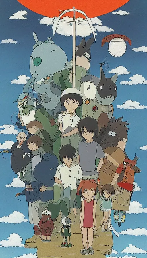 Image similar to the end of the world, by studio ghibli