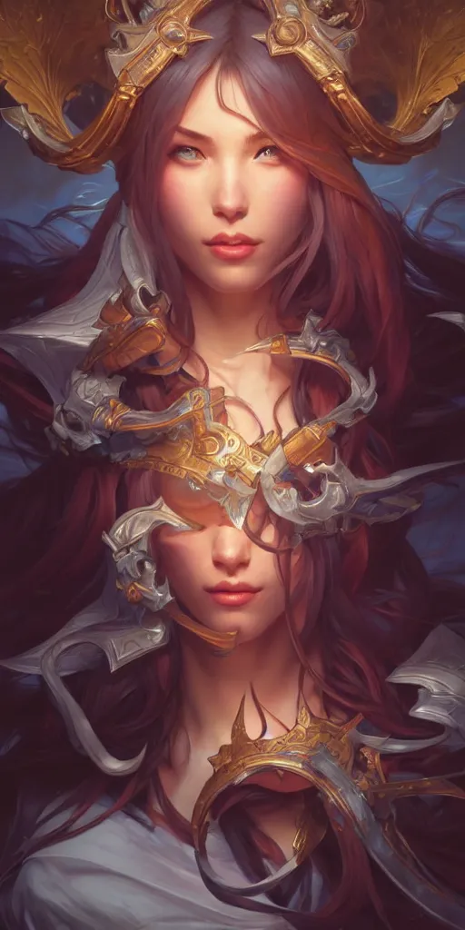 Image similar to secret, league of legends, intricate, highly detailed, digital painting, hyperrealistic, artstation, concept art, smooth, sharp focus, illustration, Unreal Engine 5, 8K, art by artgerm and greg rutkowski and alphonse mucha, by Jesper Ejsing