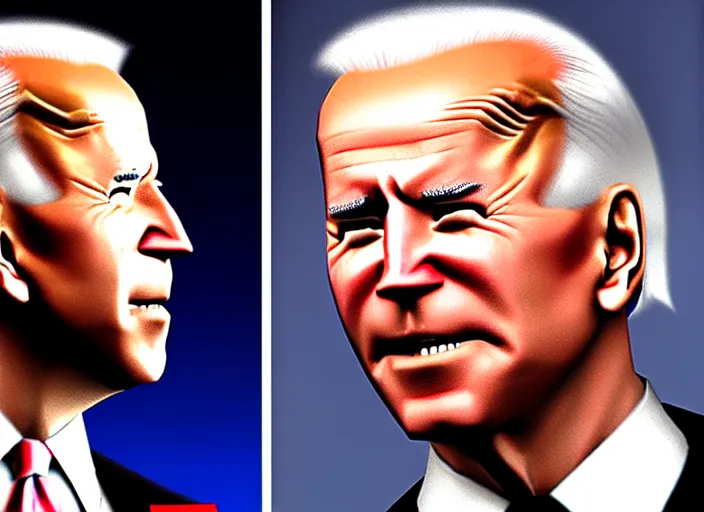 Image similar to joe biden fighting as a character in tekken 2