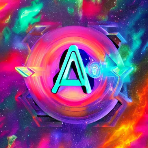 Image similar to a and w vaporwave logo, colorful, digital art, cosmic, 3 d high definition, trending on art station, photorealistic, high resolution, 8 k, octane, hyper detailed, insane details, intricate, elite, ornate, elegant trend, highly detailed and intricate, sharp focus, photography, unreal engine