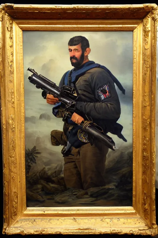 Image similar to Old master painting of navy SEALs