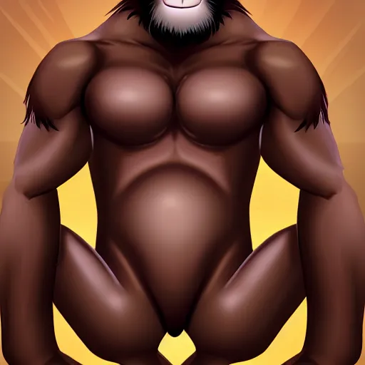 Prompt: extremely sexy orangutan, furry art style