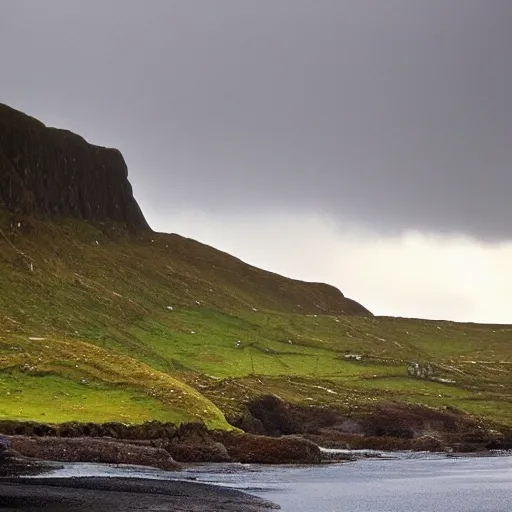 Prompt: landscape of donegal ireland, by giorgia o'keeffe