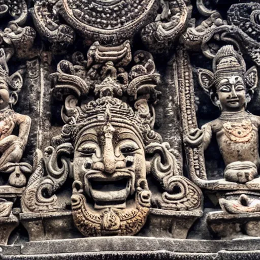 Image similar to bali temple, perfect faces