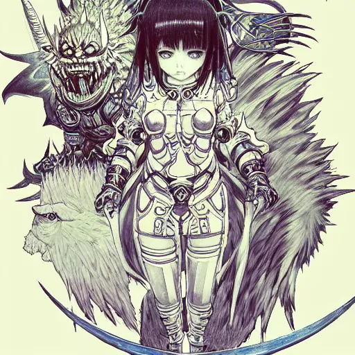 Image similar to prompt: portrait drawn by Katsuhiro Otomo, inspired by World of Warcraft characters, magical and alchemical objects on the side, soft light, white background, intricate detail, intricate ink painting detail, sharp high detail, manga and anime 2000