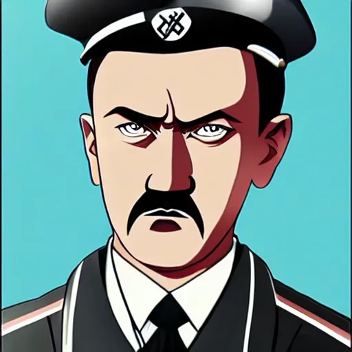 Image similar to hitler, anime art style