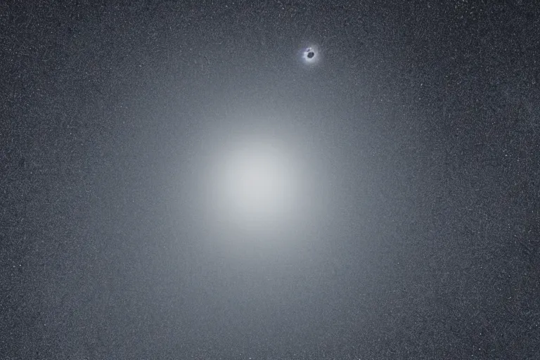 Image similar to a blackhole on the sky above a landscape