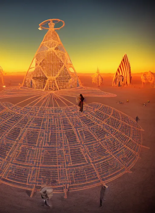 Prompt: silicon valley it nerd libertarian at burning man, depth of field, global illumination, cinematic, hyperdetailed,