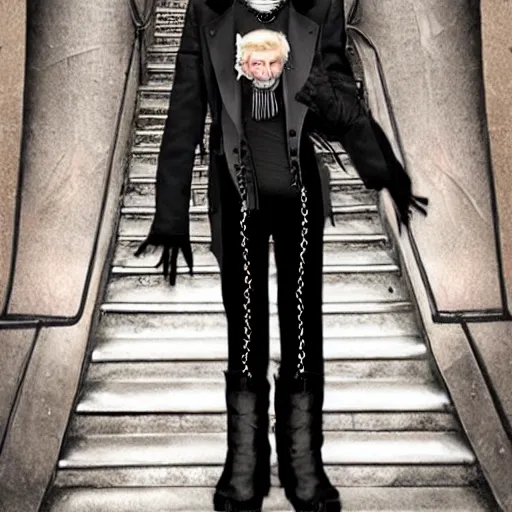 Image similar to goth teenager donald trump