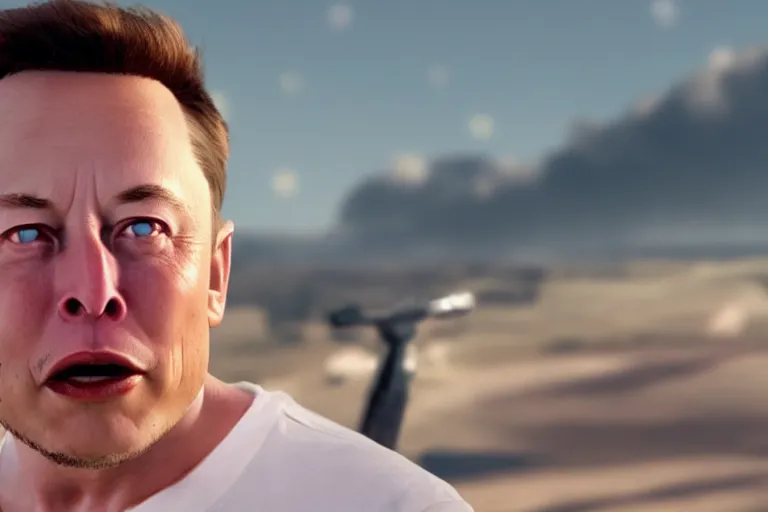 Image similar to still elon musk in a film of pixar, 4k