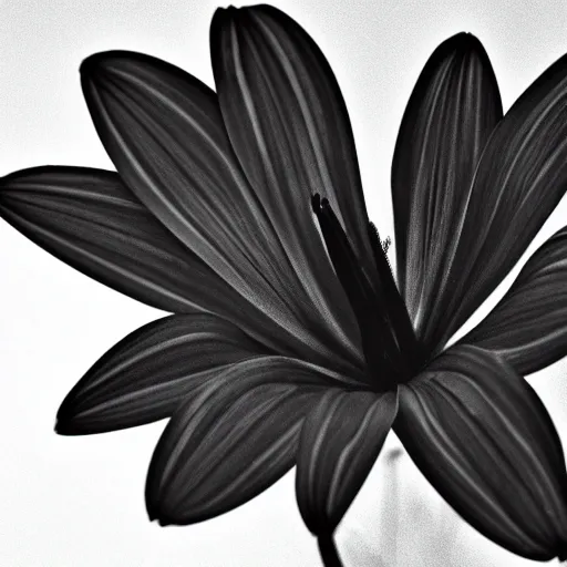 Prompt: A silhouette of a lily flower