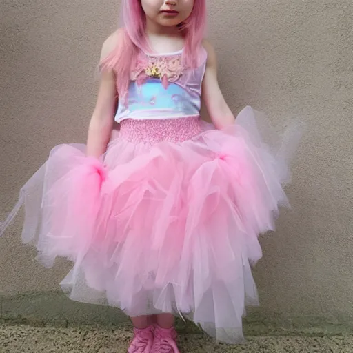 Image similar to pink pastel fairy girl + pink rose + fairy girl + rose and flower petal skirt