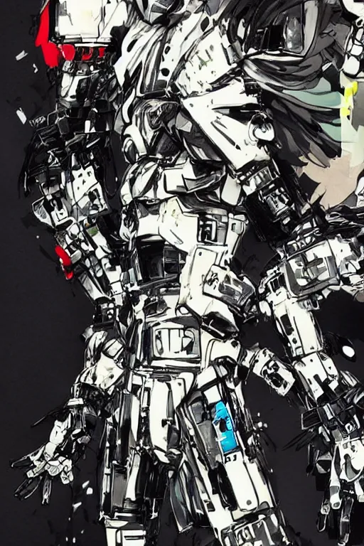 Image similar to streetwear fashion robot character design by yoji shinkawa