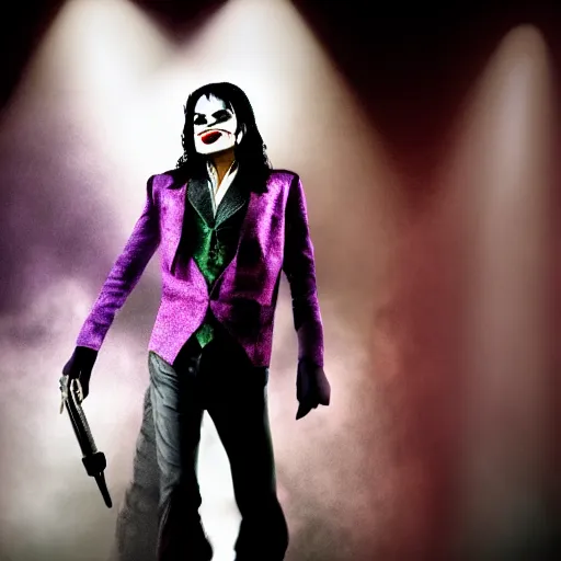 Image similar to Michael Jackson as The Joker 8k hdr amazing lighting