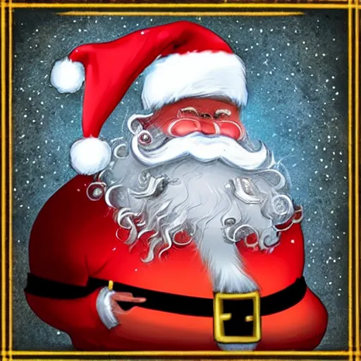 Image similar to santa claus as a necromancer