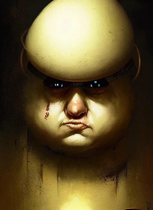 Image similar to portrait of the humpty dumpty by greg rutkowski