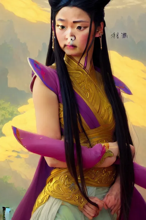 Image similar to Princess Yue from avatar the last airbender, rich vivid colors, fantasy, intricate, elegant, highly detailed, digital painting, artstation, concept art, matte, sharp focus, illustration, art by Artgerm and Greg Rutkowski and Alphonse Mucha