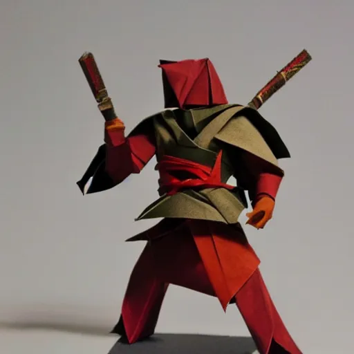 Image similar to origami samurai warrior