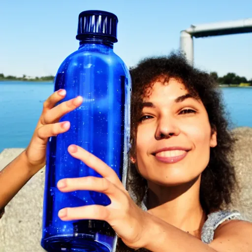 Image similar to aquarius holding a water bottle