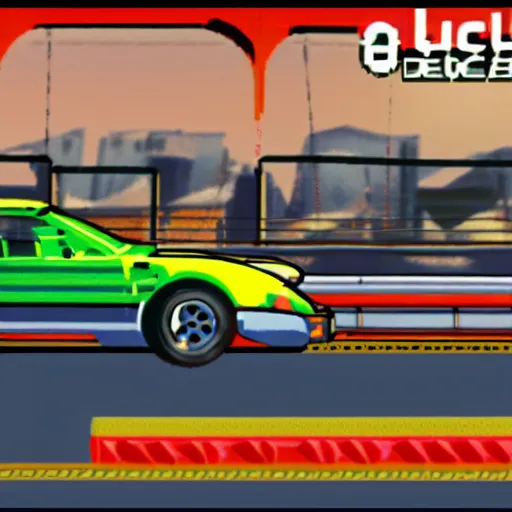 Prompt: screenshots of daytona usa dreamcast by sega