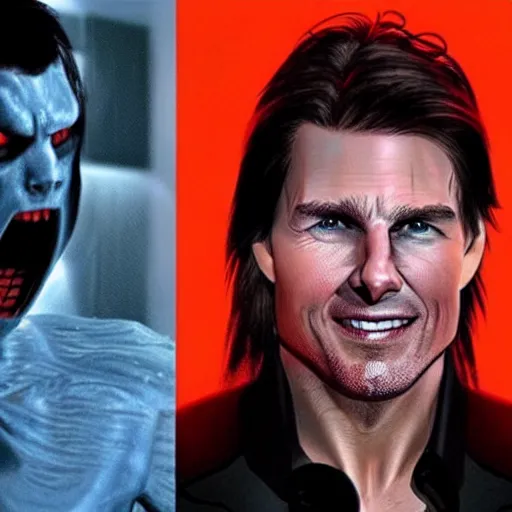 Image similar to Tom Cruise playing Morbius the living vampire