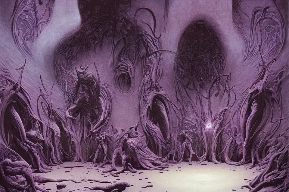 Prompt: inner world, wayne barlowe.