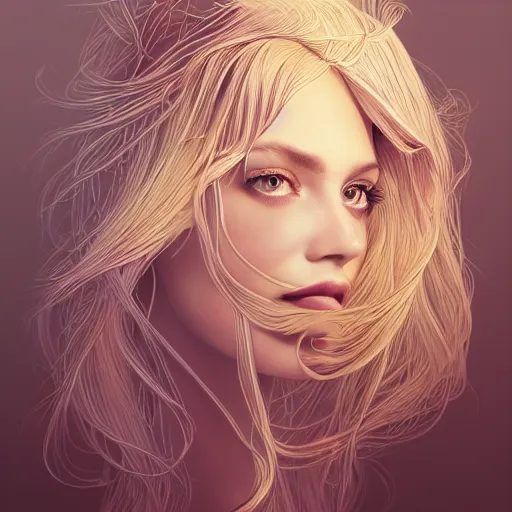 Prompt: a portrait of an incredibly beautiful, graceful, elegant, and sophisticated young blonde girl made of garlic, an ultrafine detailed illustration by james jean, intricate linework, bright colors, final fantasy, behance contest winner, vanitas, angular, altermodern, unreal engine 5 highly rendered, global illumination, radiant light, detailed and intricate environment