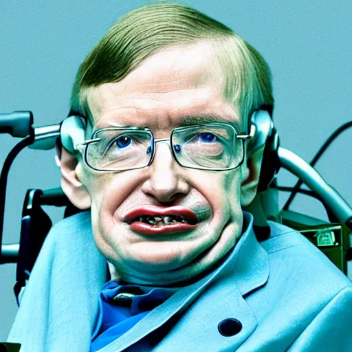 Prompt: Stephen Hawking underwater