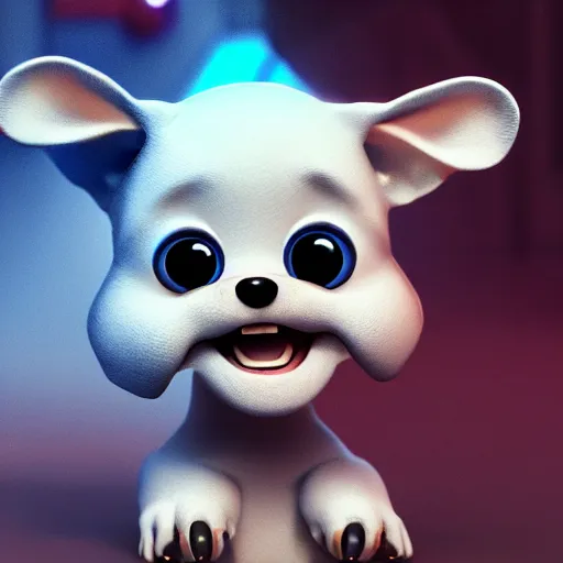 Image similar to 3d cute puppy techno DJ, masterpiece, smooth shading, 8k, cinematic lighting, highly detailed, digital painting, artstation, smooth, sharp focus, illustration, by Pixar