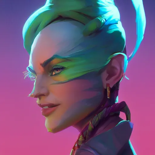 Image similar to profile portrait, maya ali mage, gloomhaven, dynamic lighting, gaudy colors, octane render aesthetic, matte painting concept art, official fanart behance hd artstation by jesper ejsing, by rhads and makoto shinkai and lois van baarle and ilya kuvshinov and rossdraws