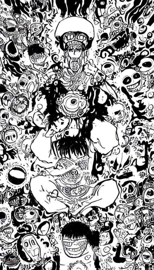 Image similar to portrait of a digital shaman, by eiichiro oda