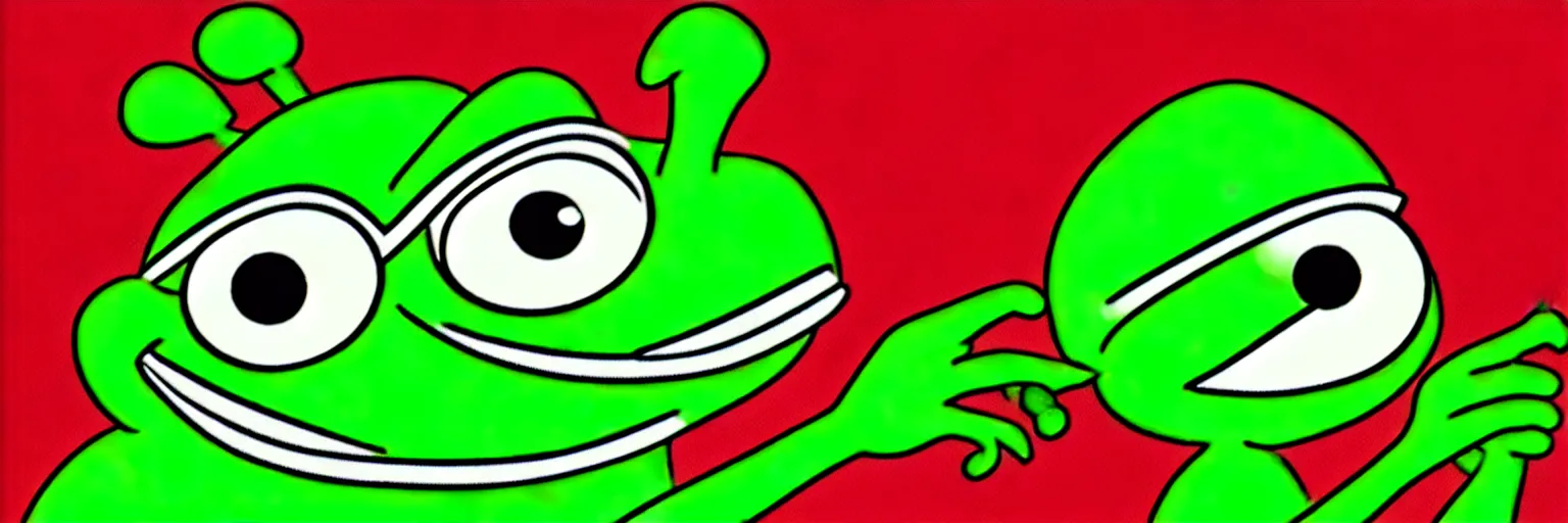 Image similar to happy pepe