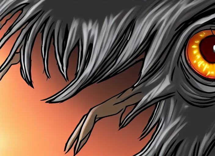 Prompt: a giant hand catches an eyeball, berserk, 4 k resolution, comic style ， ultra detailed,