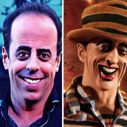 Prompt: jerry seinfeld as freddy krueger