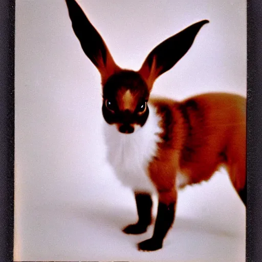 Prompt: 1 9 5 0 s polaroid picture of eevee
