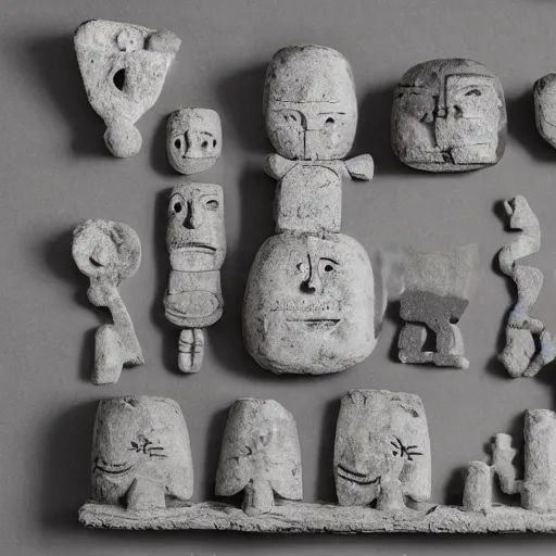 Image similar to ancient harappan toys, award winning black and white photography