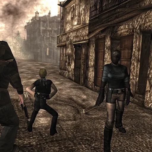 Image similar to resident evil 4, first peron