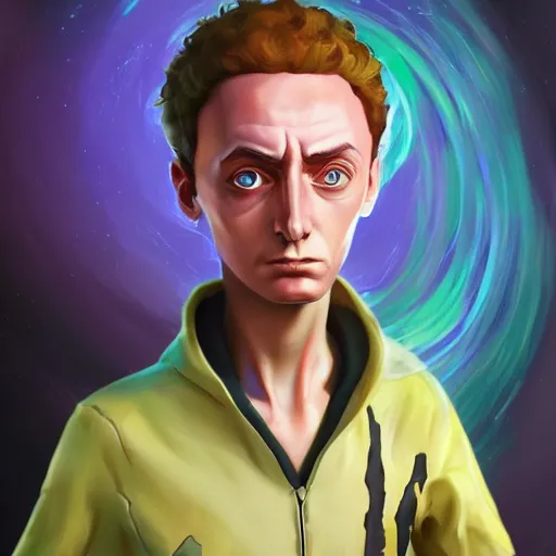 Prompt: morty from rick and morty as a human, highly detailed portrait, digital painting, artstation, concept art, smooth, sharp foccus ilustration, artstation hq
