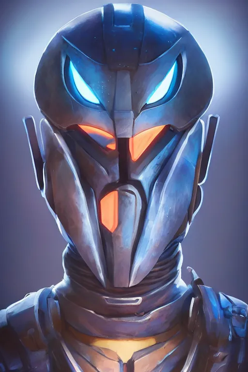 Image similar to epic mask helmet robot ninja portrait stylized as fornite style game design fanart by concept artist gervasio canda, behance hd by jesper ejsing, by rhads, makoto shinkai and lois van baarle, ilya kuvshinov, rossdraws global illumination radiating a glowing aura global illumination ray tracing hdr render in unreal engine 5