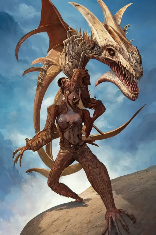 Image similar to portrait of the Dimorphodon monkey delver wearing steppe spiked shield by artgerm and Craig Mullins, James Jean, Andrey Ryabovichev, Mark Simonetti and Peter Morbacher 16k