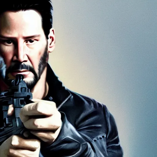 Prompt: Keanu reeves as the punisher 4K quality Photorealism