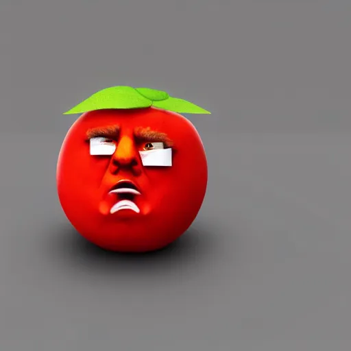 Image similar to trump as a tomato, photo, render, high resolution