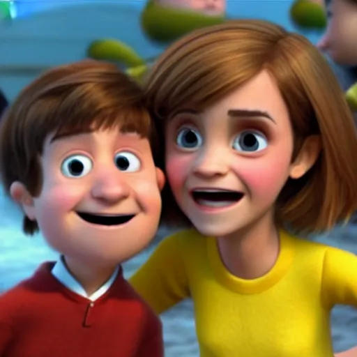 Image similar to emma watson. pixar style movie