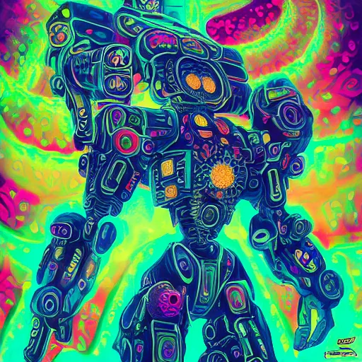 Prompt: An extremely psychedelic experience, colorful, surreal, mecha, robot portrait,LSD, face, jet turbine, tarot, detailed, intricate, elegant, highly detailed, super detailed, insane detailed, digital painting, concept art, smooth, sharp focus, unreal engine, illustration, art by josan gonzales, Krenz Cushar, Marco Plouffe, dan mumford, Artem Demura and alphonse mucha
