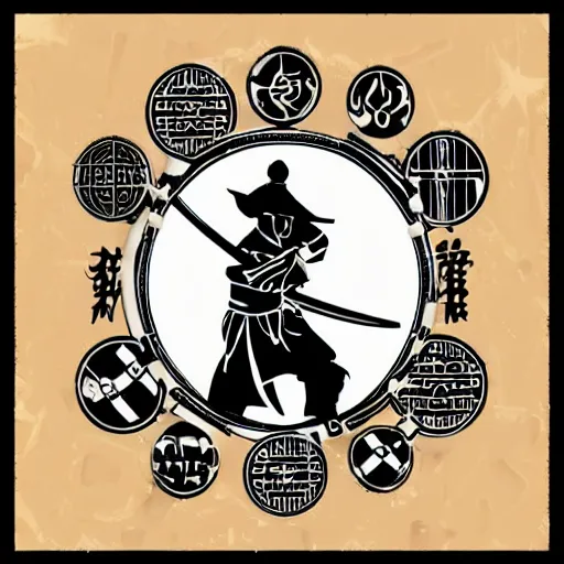 Image similar to graphic design ink samurai chains