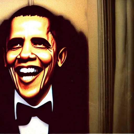 Prompt: Obama as Jack Torrance in The Shining