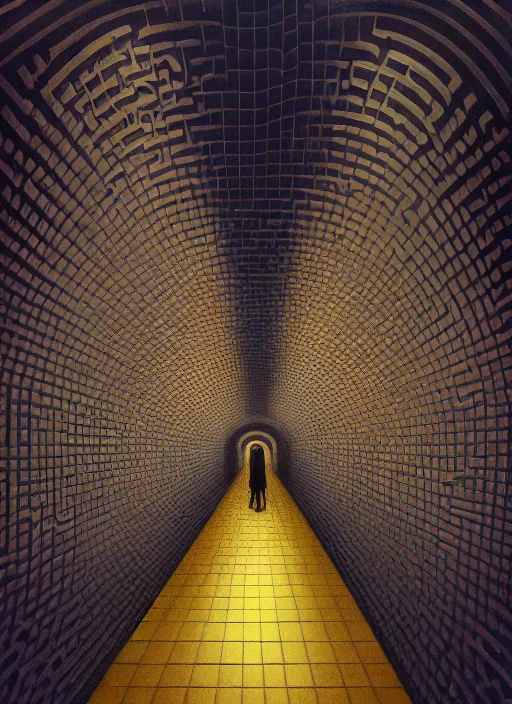 Prompt: hyper detailed 3d render like a Oil painting - inside the subway by Jacek Yerka, Mariusz Lewandowski, Houdini algorithmic generative render, Abstract brush strokes, Masterpiece, Edward Hopper and James Gilleard, Zdzislaw Beksinski, Mark Ryden, Wolfgang Lettl, hints of Yayoi Kasuma, octane render, 8k