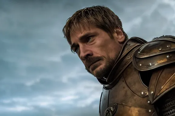 Image similar to very very intricate photorealistic photo of jaime lannister defeating cersei, photo is in focus with detailed atmospheric lighting, award - winning details