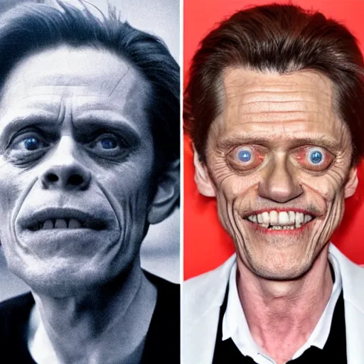 Image similar to willem dafoe as steve buscemi